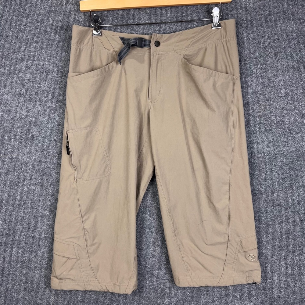 Mountain Hardwear Capri Pants Womens 12 Tan Good Hiking Outdoor Lightweight